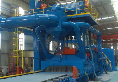Steel plate shot blasting machine