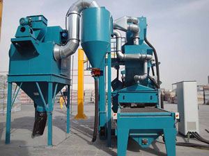 Mesh belt shot blasting machine