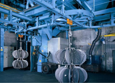 Q58 Stacking Chain Shot Blasting Machine